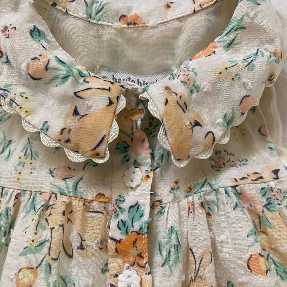 Haute hippie bunny matching flowy top with bloomers perfect for Easter/Spring - Picture 4 of 8